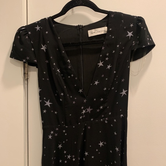 Fame and Partners gown - US 4, black; star pattern - Picture 4 of 4